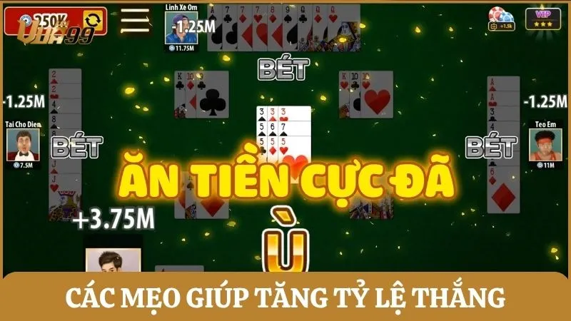 Các mẹo giúp tăng tỷ lệ thắng trong Phỏm Vua99