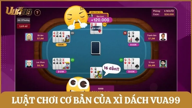 Luật chơi cơ bản của Xì dách Vua99