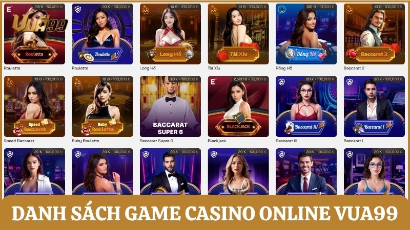 Giới thiệu những tựa game casino online hấp dẫn nhất trên Vua99 mà bạn nên thử