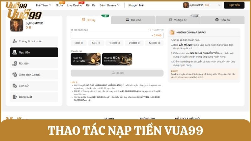 Hướng dẫn các bước nạp tiền nhanh chóng và an toàn tại nhà cái